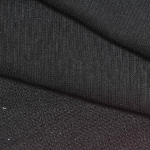 Black Rib Knit, Poly-Cotton