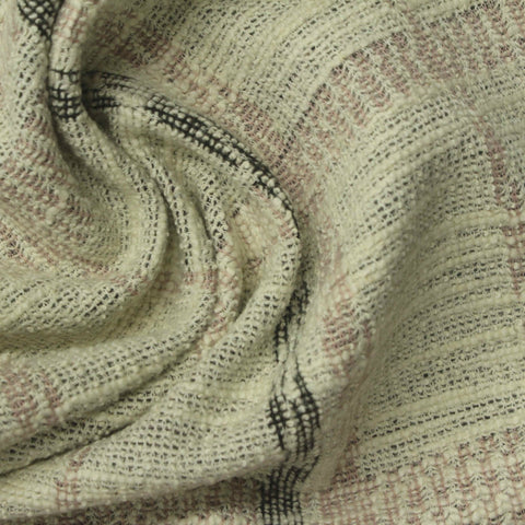 Black Stripes Bouclé, Cotton-Poly