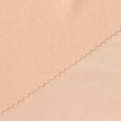 Polyester Cotton Rib Knit Fabric, 154 gsm, 200 cm — Beige