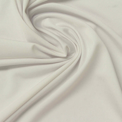 Nylon Stretch Jersey Knit Fabric, 110 gsm, 160 cm — White