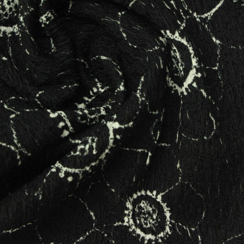 White Floral Warp Knit, Polyester, 185 gsm, 137 cm, ref EF-260548