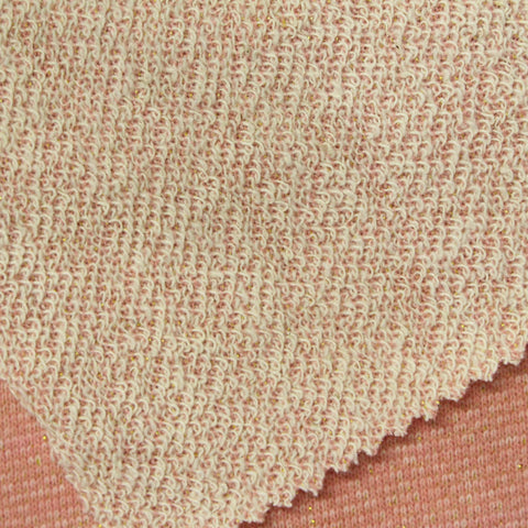 Pink Marl French Terry, Cotton-Poly, 244 gsm