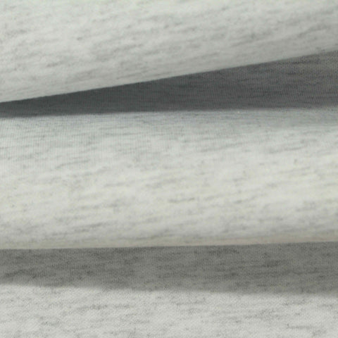 Heather Polyester Viscose Stretch Scuba Knit Fabric, 350 gsm, 160 cm — Grey
