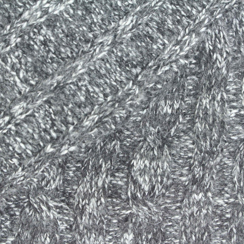 Grey Heather Chunky Knit, Polyester