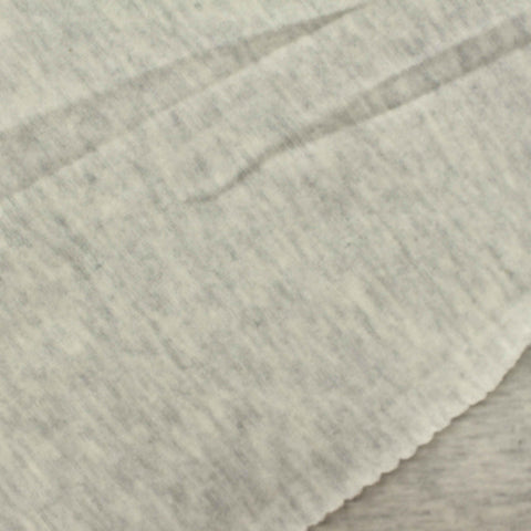 Light Grey Heather Jersey Knit, Cotton-Poly, 130 gsm