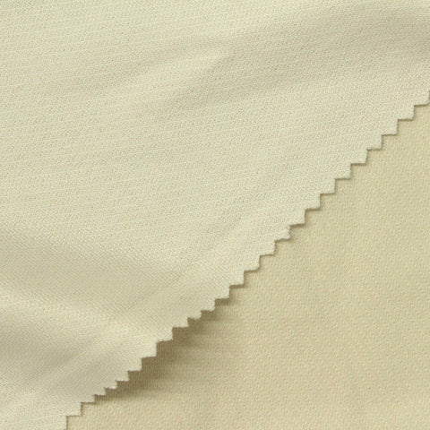 Polyester Cotton Stretch Interlock Knit Fabric, 190 gsm, 177 cm — Beige