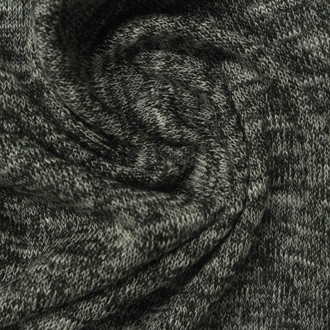 Grey Marl Chunky Knit, Viscose-Poly, 180 gsm, 160 cm, ref EF-219916