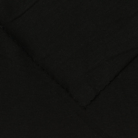Cotton Stretch Jersey Knit Fabric, 160 gsm, 175 cm — Black
