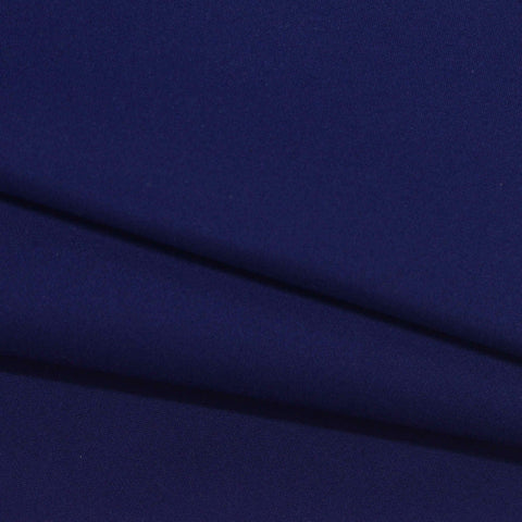Cotton Nylon Stretch Woven Fabric, 240 gsm, 155 cm — Navy