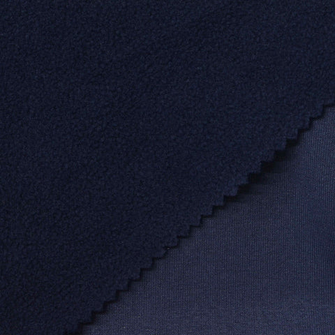 Polyester Stretch Fleece Fabric, 230 gsm, 152 cm — Navy, ref EF-270844