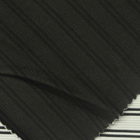 Black Horizontal-Stripe Knit, Polyester, 260 gsm, 150 cm, ref EF-261578