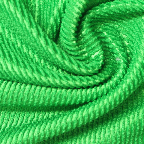 Bright Lime Textured Rib Knit, Polyester