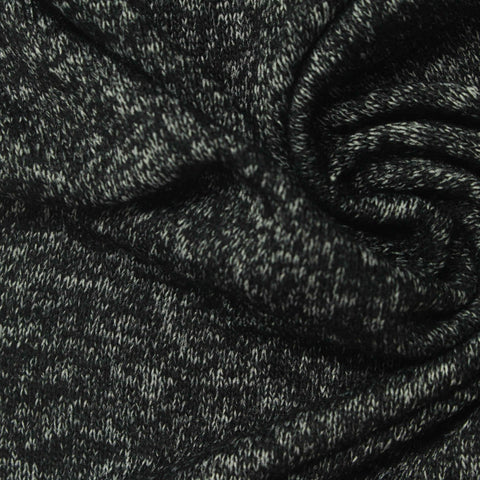 Dark Grey Marl Knit, Viscose-Poly, 246 gsm