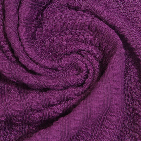 Purple Tone-on-Tone Rib Knit, Polyester