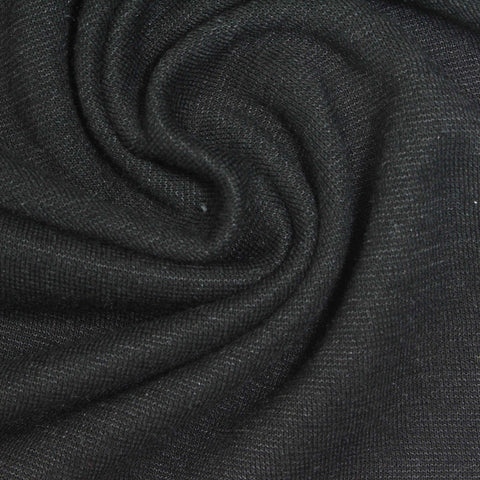 Black Rib Knit, Poly-Viscose