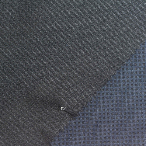 Polyester Stretch Waffle Knit Fabric, 260 gsm, 155 cm — Navy
