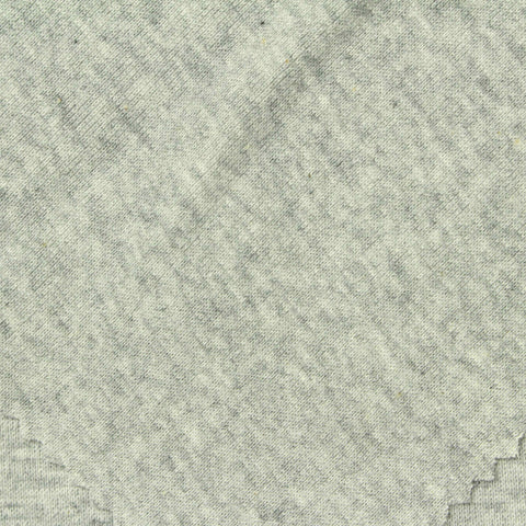 Light Grey Heathered-Marl Rib Knit, Cotton, 185 gsm