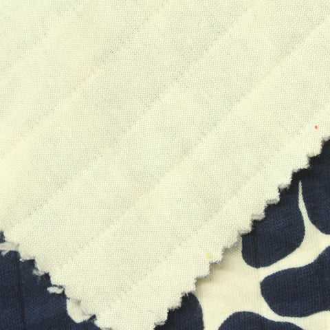 Navy Floral Jacquard, Cotton-Poly