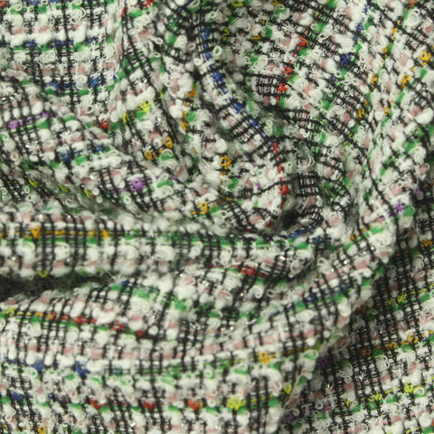 Black Flecked Bouclé, Polyester