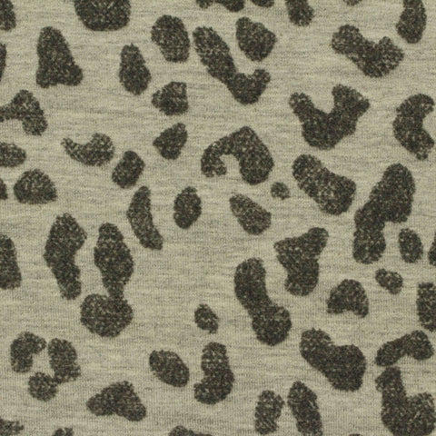Khaki Leopard Knit, Cotton-Poly