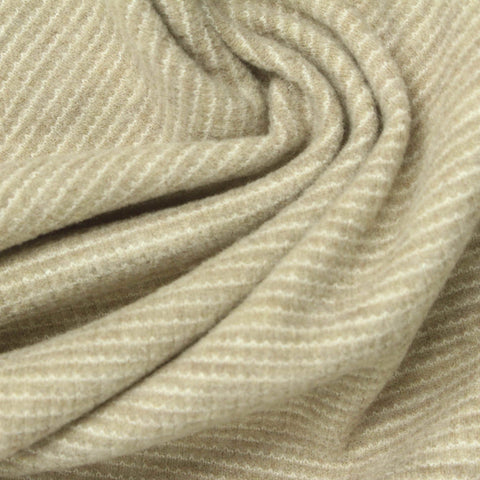 Light Beige Heather Interlock Knit, Poly-Viscose