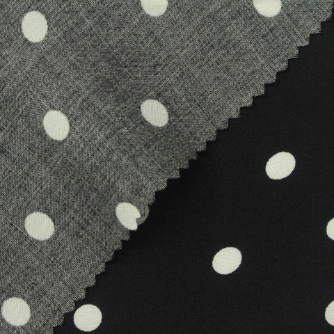 White Dots Poplin, Viscose