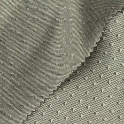 Dark Grey Hearts Jersey Knit, Cotton-Poly