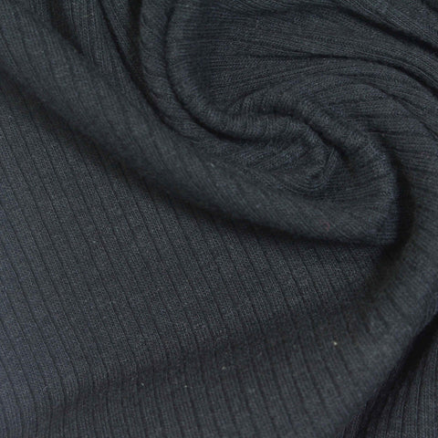 Rib Knit Fabric, 200 gsm, 140 cm — Grey