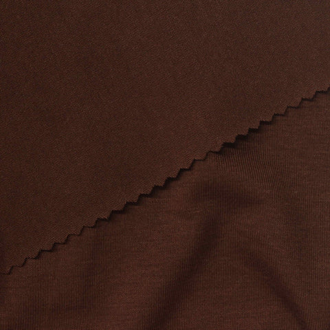 Polyester Cotton Stretch Jersey Knit Fabric, 160 gsm, 160 cm — Brown
