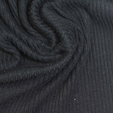 Polyester Stretch Rib Knit Fabric, 230 gsm, 152 cm — Grey