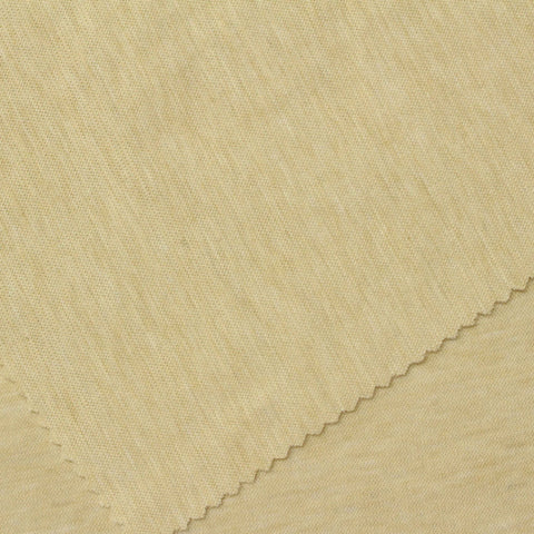 Light Yellow Marl Rib Knit, Poly-Viscose