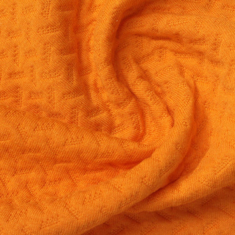 Orange Textured Jacquard, Poly-Cotton