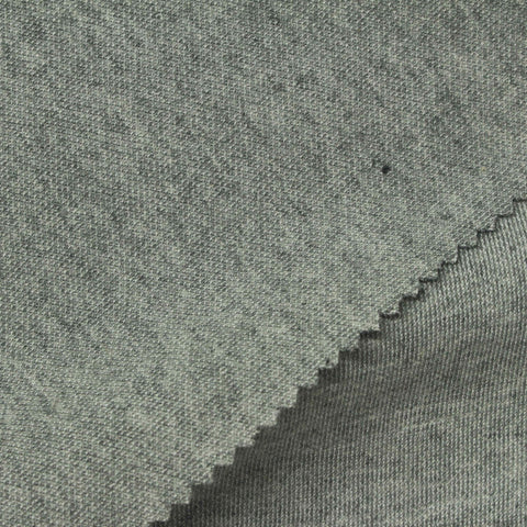 Heather Grey Marl Scuba Knit, Cotton-Poly