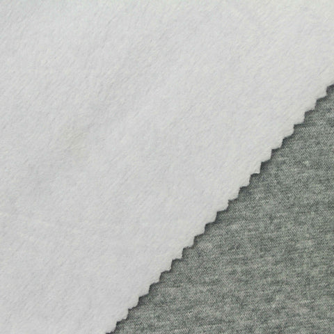 Heather Grey Marl Velvet, Poly-Cotton, 290 gsm