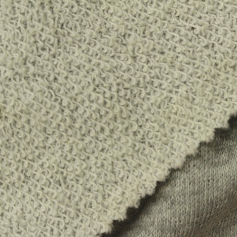 Dark Grey Marl French Terry, Cotton-Poly, 215 gsm