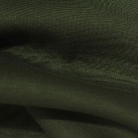 Polyester Cotton Stretch Scuba Knit Fabric, 300 gsm, 170 cm — Green
