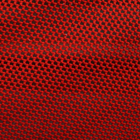 Red Geometric Chunky Knit, Polyester, 270 gsm