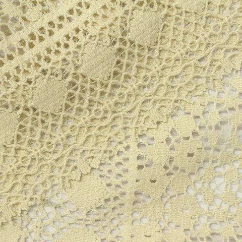 Light Cream Floral Lace, Cotton-Nylon