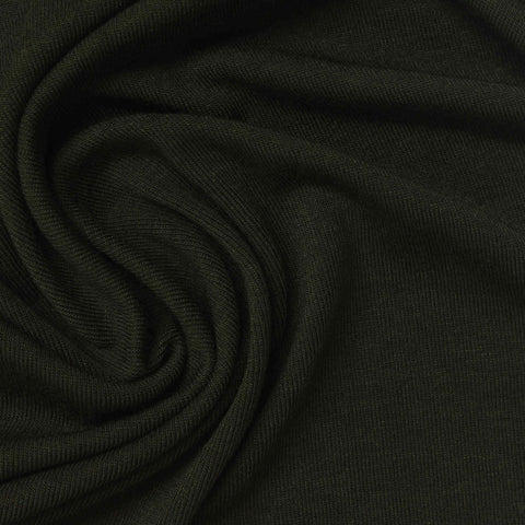 Viscose Polyester Stretch Rib Knit Fabric, 220 gsm, 160 cm — Green