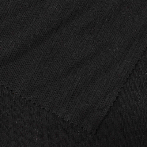 Black Marl Jacquard, Poly-Viscose, 176 gsm
