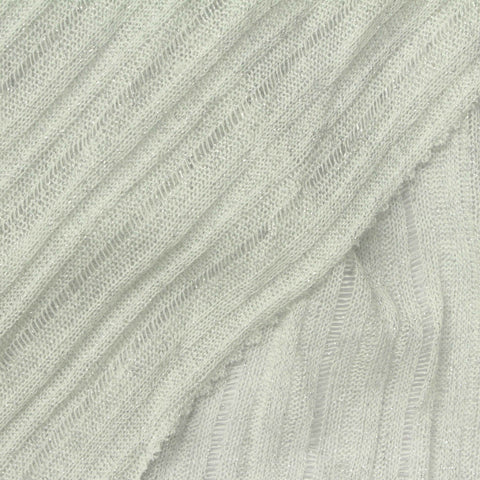 Polyester Metallic Rib Knit Fabric, 125 gsm, 158 cm — White