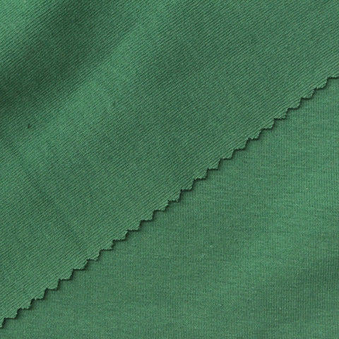 Green Rib Knit, Cotton-Poly
