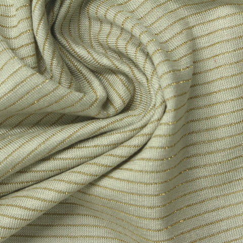 Beige Horizontal-Stripe Knit, Viscose