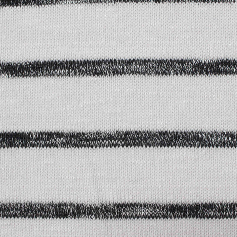 Black Horizontal-Stripe Jersey Knit, 189 gsm