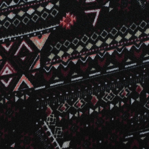 Black Geometric Knit, 180 gsm