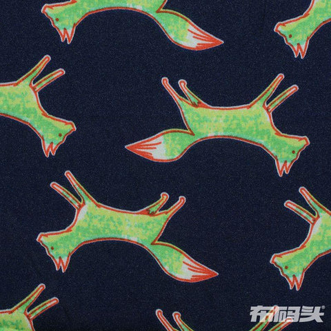 Green Foxes Chiffon, Polyester