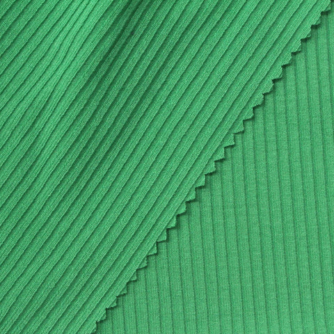 Bright Green Rib Knit, Viscose