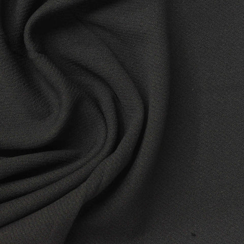 Polyester Stretch Knit Fabric, 230 gsm, 150 cm — Black, ref EF-274948