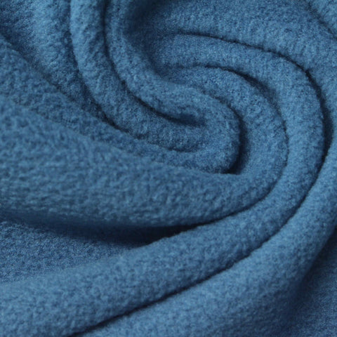100% Polyester Fleece Fabric, 200 gsm, 160 cm — Blue