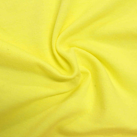 Cotton Polyester Stretch French Terry Fabric, 201 gsm, 160 cm — Yellow